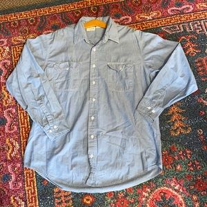 Prentiss Workwear XL Tall light blue button down shirt